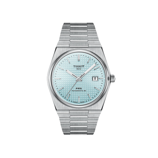 Tissot T1374071135100 PRX Ice Blue/Tiffany Powermatic 80 40mm Case Men's Watch