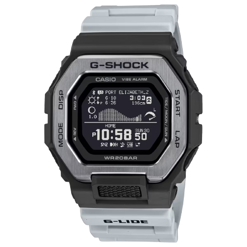 Casio GBX-100TT-8ER G Shock G Lide Surf Story Digital Dial White Resin Band Men's Watch