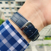 Tissot T1224101604300 Carson Premium Blue Leather Strap Blue Dial Men's Watch - mzwatcheslk srilanka