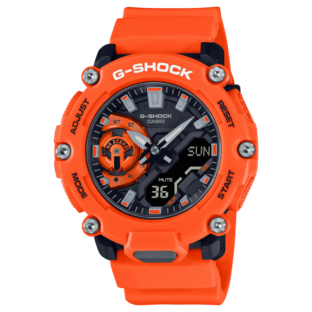 Casio GA-2200M-4AER  G Shock Carbon Core Guard Orange Men & Women Watches