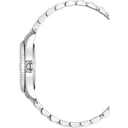 Jacques Du Manoir JWL02601 Inspiration Flower 34mm Blue Dial Stainless Steel Bracelet Women's Watch