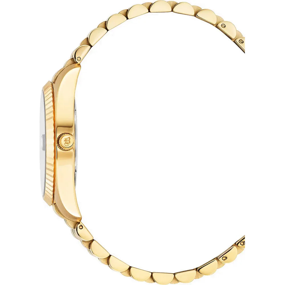 Jacques Du Manoir  JWL02903 Inspiration Rainbow 36mm Pink Dial Gold Tone Stainless Steel Bracelet Women's Watch