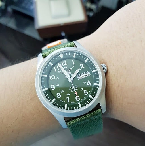 Seiko 5 Sports Military SNZG09J1 Nylon Strap Japan Made Automatic Men's Watch