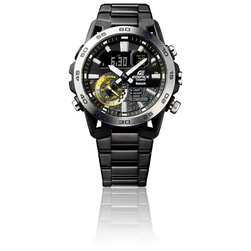 Casio  ECB-40DC-1AEF Edifice Sospensione Black Stainless Steel Bracelet Men's Watch - mzwatcheslk srilanka