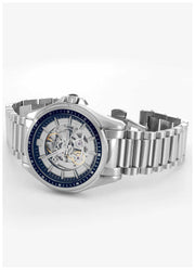 Roamer 220984 41 45 20 Rockshell MK III Skeleton 44mm Blue Skeleton Dial Stainless Steel Bracelet Men's Watch