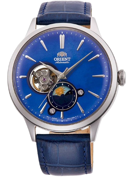 Orient RA-AS0103A10B Moonphase 42mm  Automatic Leather Strap  Men's Watch