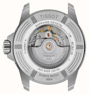 Tissot Seastar  T1209071105100  2000 Powermatic 80 (44mm) Black Wave Dial  Stainless Steel Bracelet