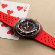 Tissot T1454079705702 Sideral S Powermatic 80 41mm Black Dial Red Rubber Strap Men's Watch