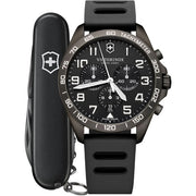 Victorinox Swiss Army241926.1 FieldForce Sport Chrono Black Rubber Strap Box Set Men's Watch - mzwatcheslk srilanka