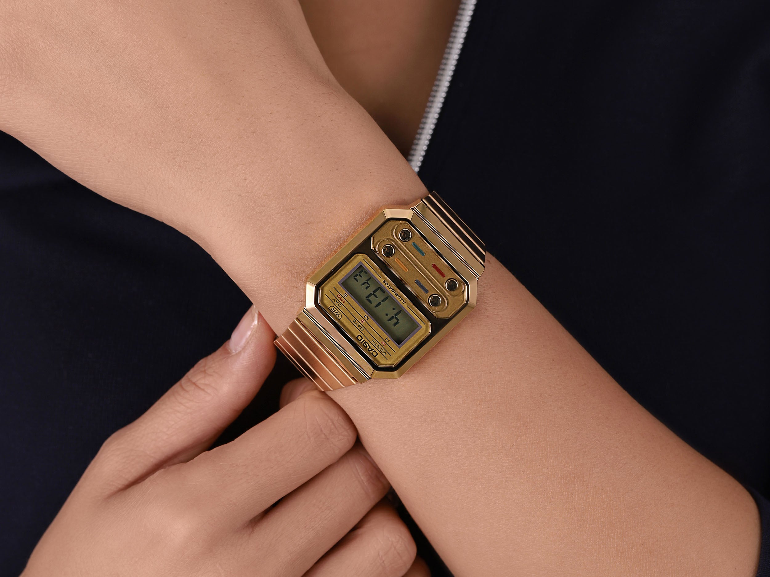 Casio vintage edgy discount gold