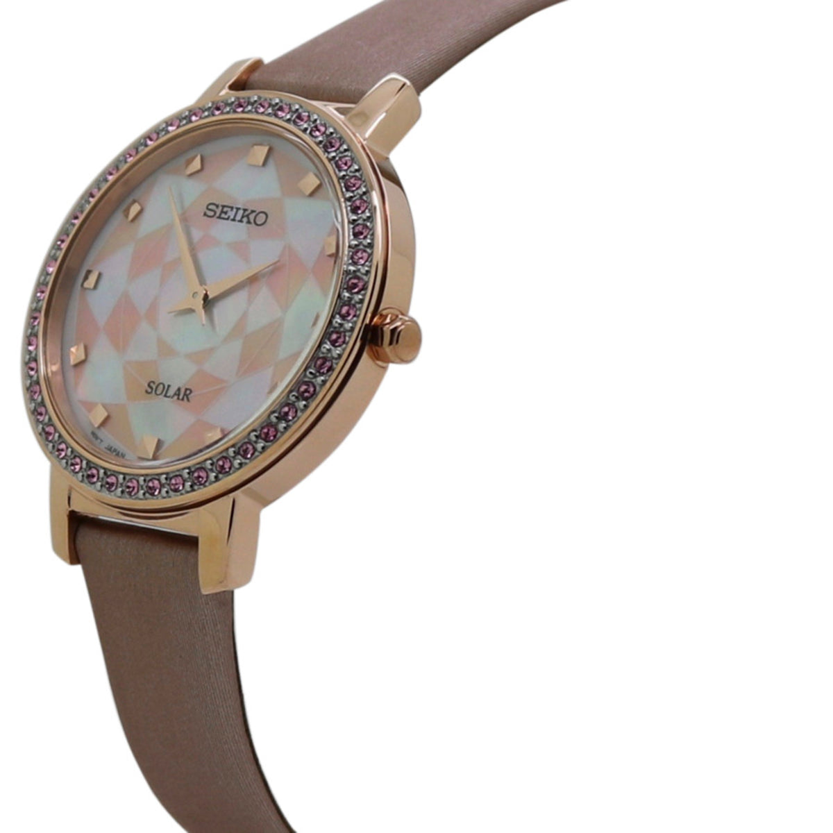 Seiko SUP456P1 Discover More Leather Strap Solar Women's Watch - mzwatcheslk srilanka