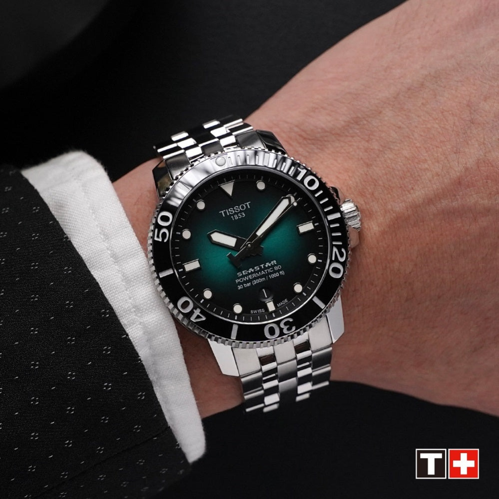 Tissot seastar 1000 green new arrivals