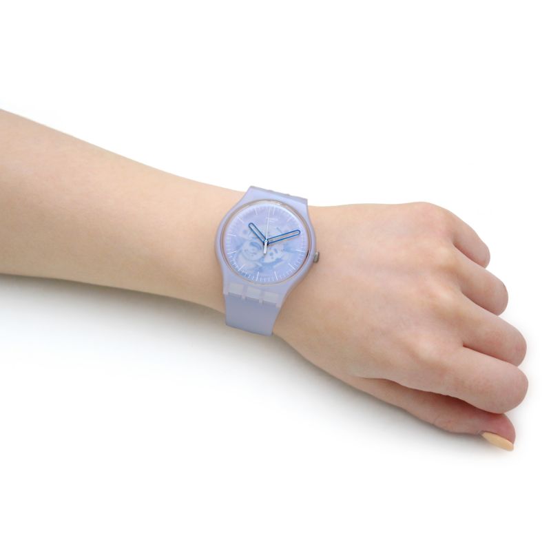 Swatch SUOK154 FLOWERSCREEN New Gent Blue Strap Watch - mzwatcheslk srilanka