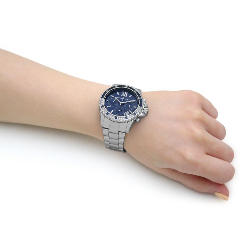 Michael Kors MK7237 Everest Blue and White crystal Set Bezel Women's Watch - mzwatcheslk srilanka