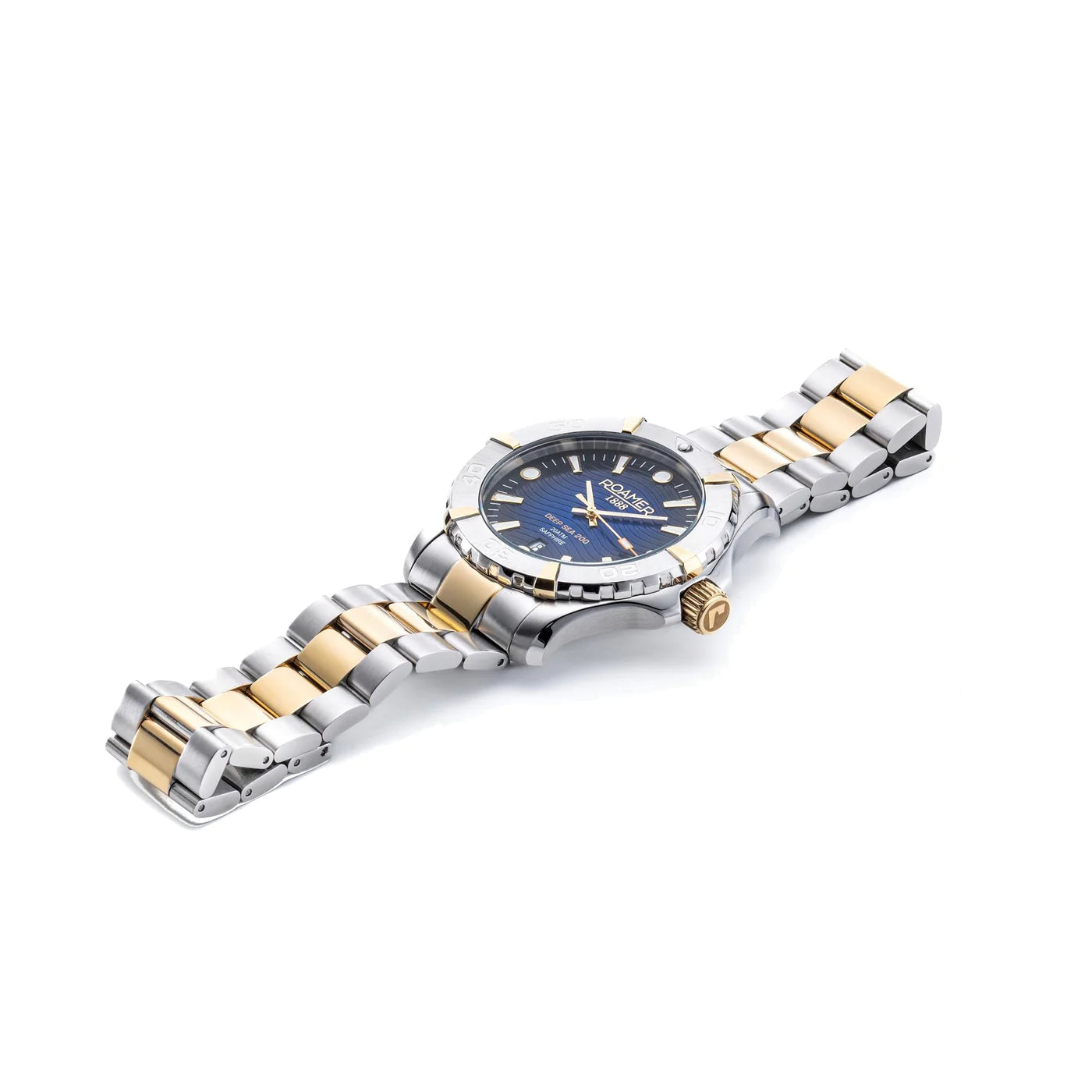 Roamer 860833 47 45 70 Deep Sea 200 Blue Dial Two Tone Steel Bracelet Men's Watch - mzwatcheslk srilanka