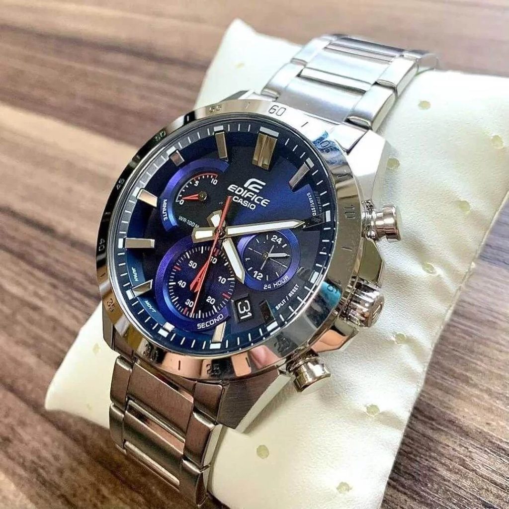Casio Edifice EFR-573D-2AVUEF Stainless Steel Blue Dial Mens Watch - mzwatcheslk srilanka