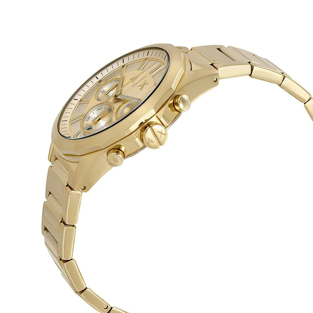 Armani Exchange AX2602 Gold Chronograph Dial Gold Tone Bracelet Men's –  mzwatcheslk