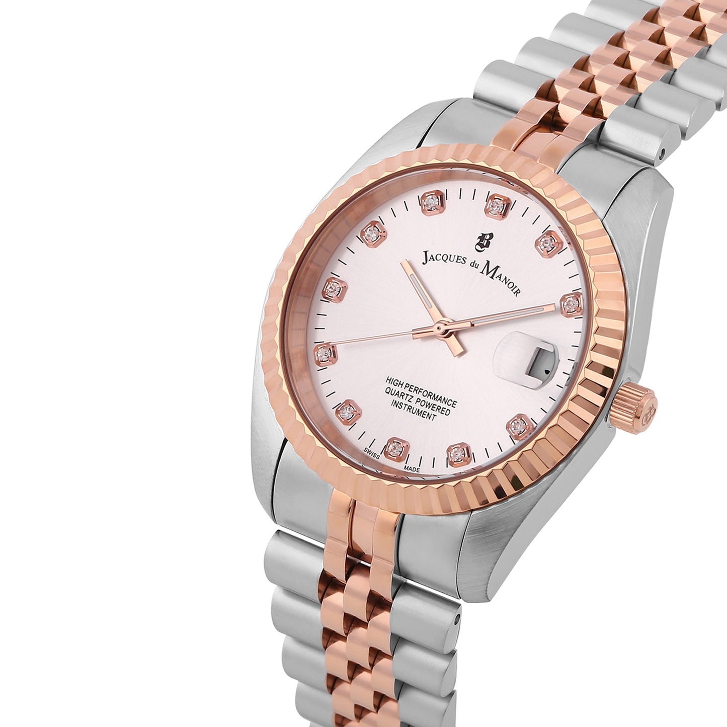 Jacques Du Manoir NRO.23 Inspiration 36mm Silver Dial Two Tone Steel Bracelet Women's Watch - mzwatcheslk srilanka