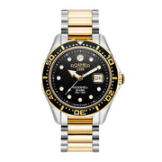 Roamer 220858 47 85 50 Rockshell Scuba Black Dial Two Tone Stainless Steel Bracelet Men's Watch - mzwatcheslk srilanka