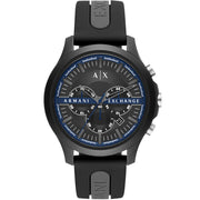 Armani Exchange AX2447 Black Chronograph Dial Black Silicone Strap Men's Watch - mzwatcheslk srilanka