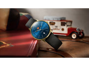 STERNGLAS S01-RC07-PR08 Limited Edition Roncalli Blue Dial Black Leather Strap Men's Watch - mzwatcheslk srilanka