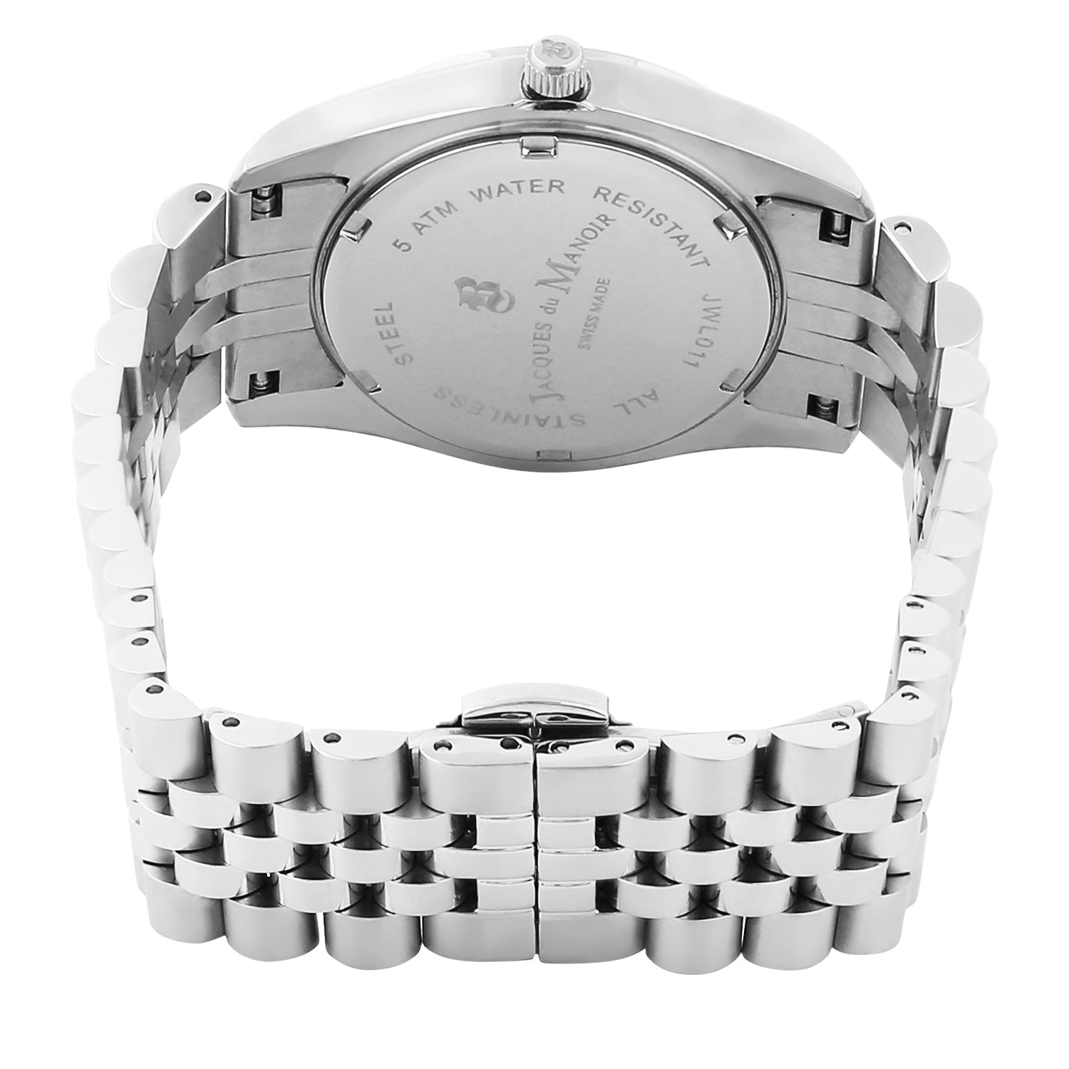 Jacques Du Manoir JWL01101 Inspiration Glamour 34mm Silver Pave Dial Stainless Steel Women's Watch - mzwatcheslk srilanka