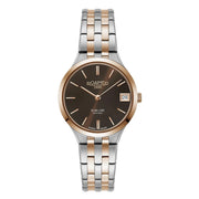 Roamer 512857 49 65 20 Slim Line Classic Brown Dial Rose Gold Bi Colour Bracelet Women's Watch - mzwatcheslk srilanka