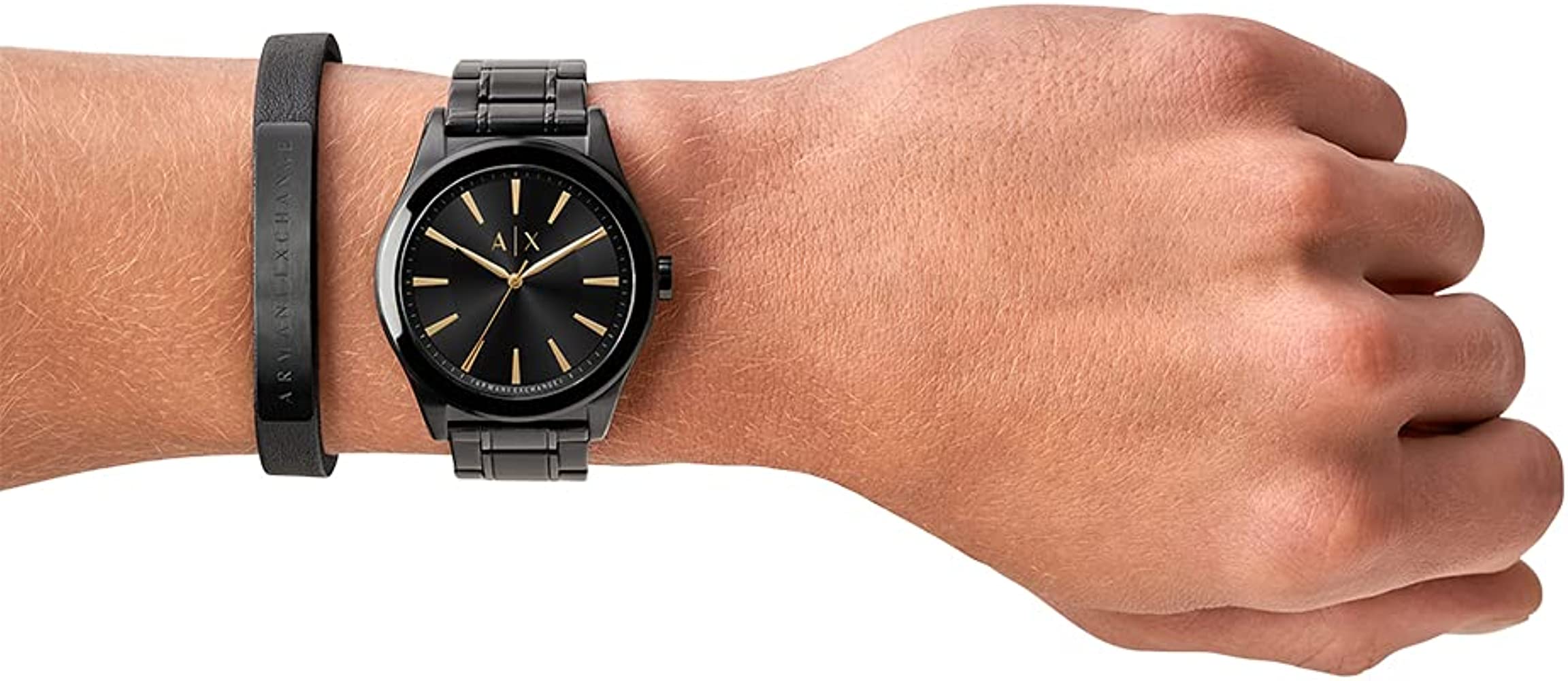 Armani Exchange Analog Black Dial Men's Watch-AX7129SET : Amazon.in: Fashion