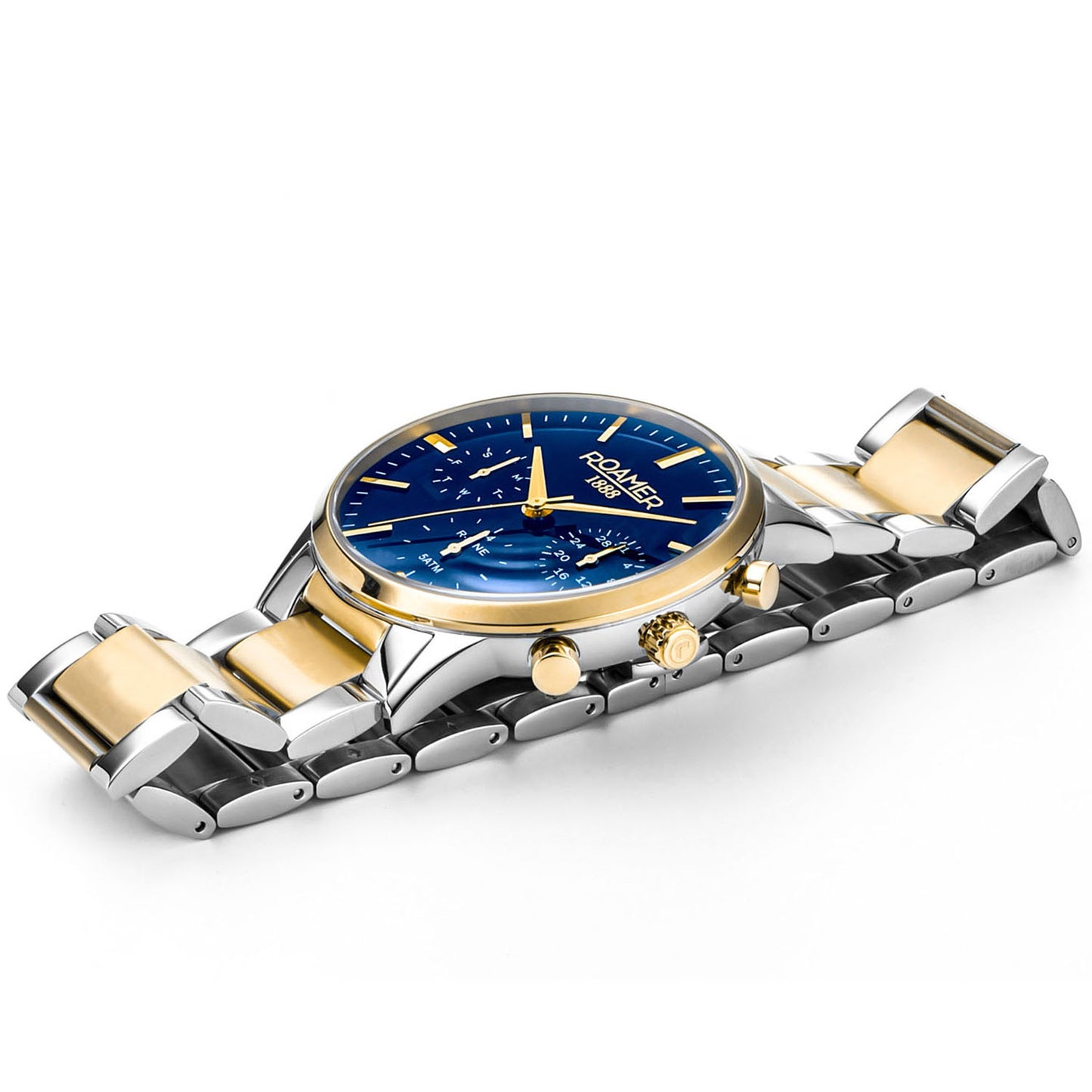 Roamer 718982 48 45 70 R line Blue Dial Two Tone Bracelet Men's Watch - mzwatcheslk srilanka