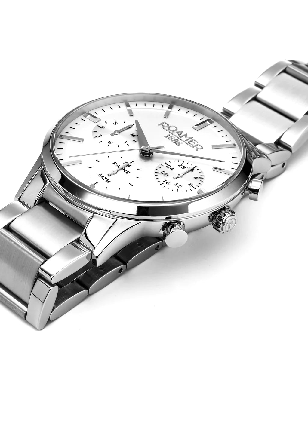 Roamer 718982 41 15 70 R Line Silver Dial Stainless Steel Bracelet Men's Watch - mzwatcheslk srilanka