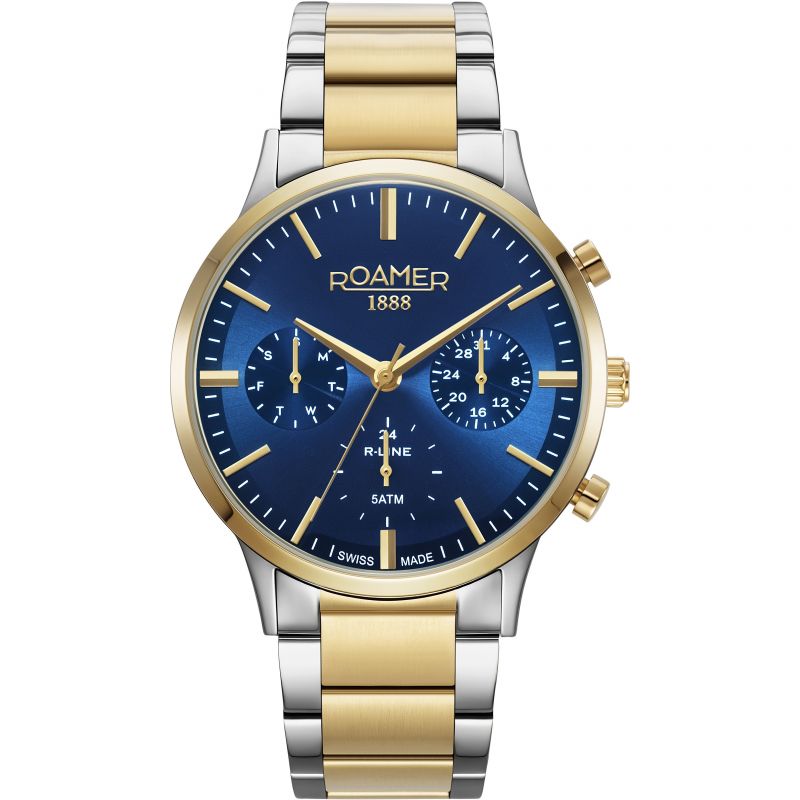 Roamer 718982 48 45 70 R line Blue Dial Two Tone Bracelet Men's Watch - mzwatcheslk srilanka