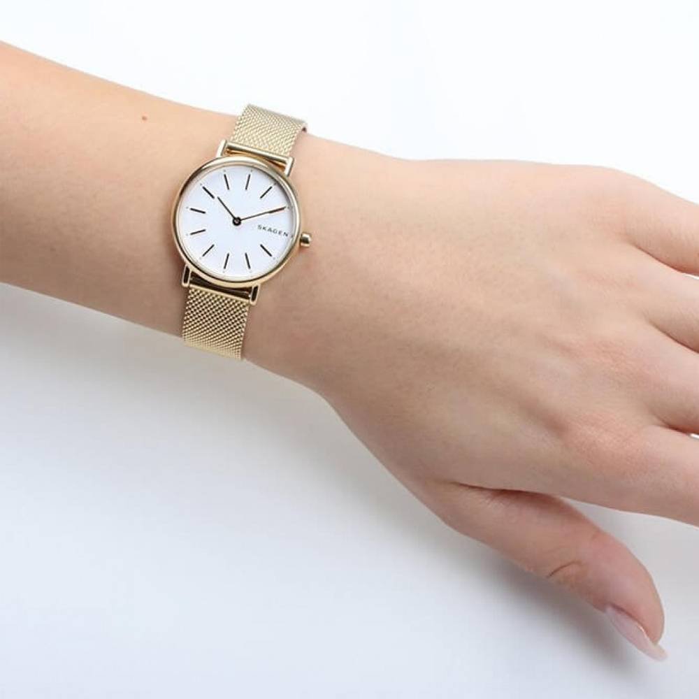 Skagen SKW2693 Signatur Gold Tone Plated Stainless Steel Women's Watch - mzwatcheslk srilanka