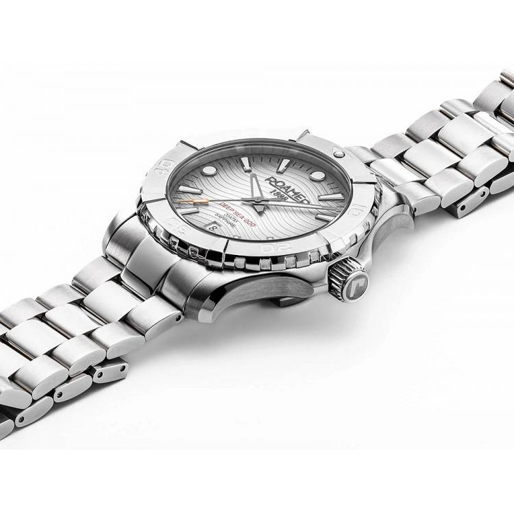 Roamer 860833 41 15 70 Deep Sea 200 Silver Dial Stainless Steel Bracelet Men's Watch - mzwatcheslk srilanka