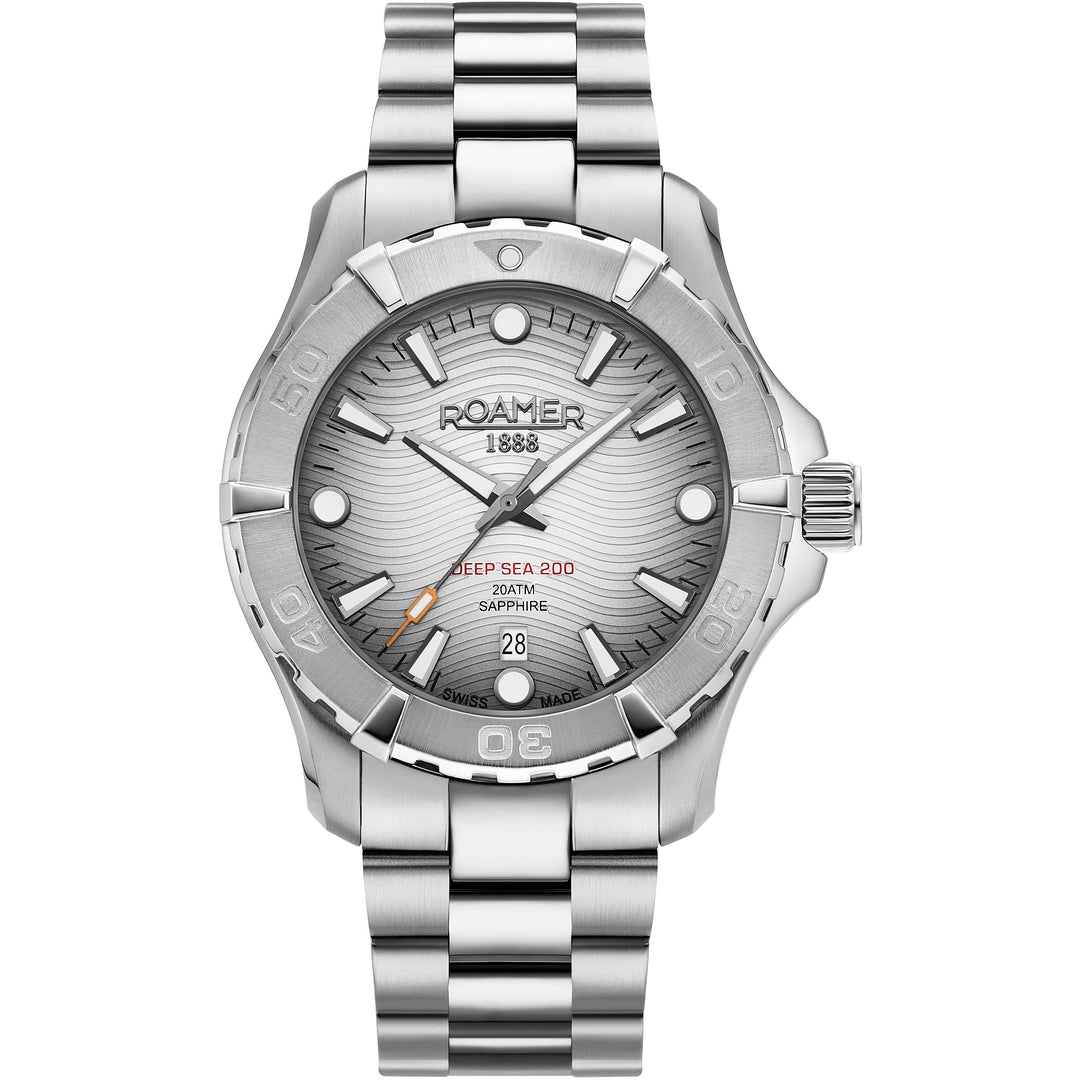 Roamer 860833 41 15 70 Deep Sea 200 Silver Dial Stainless Steel Bracelet Men's Watch - mzwatcheslk srilanka