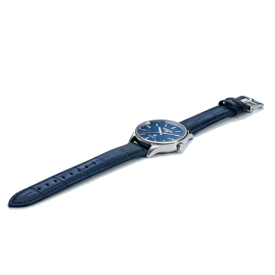 Roamer 983983 41 45 05  Optimus Automatic Blue Dial Blue Leather Strap Men's Watch - mzwatcheslk srilanka