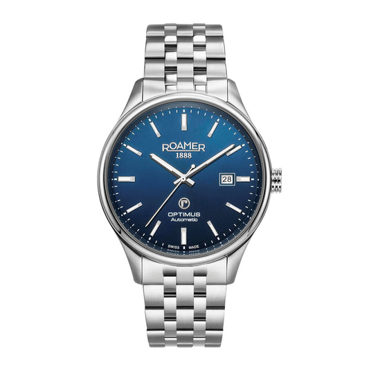 Roamer 983983 41 45 50 Optimus Automatic Blue Dial Stainless Steel Bracelet Men's Watch - mzwatcheslk srilanka