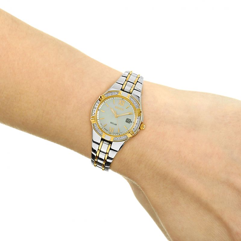 Seiko SUT068P9 Dress Watch Solar Stainless Steel Strap Women's Watch - mzwatcheslk srilanka