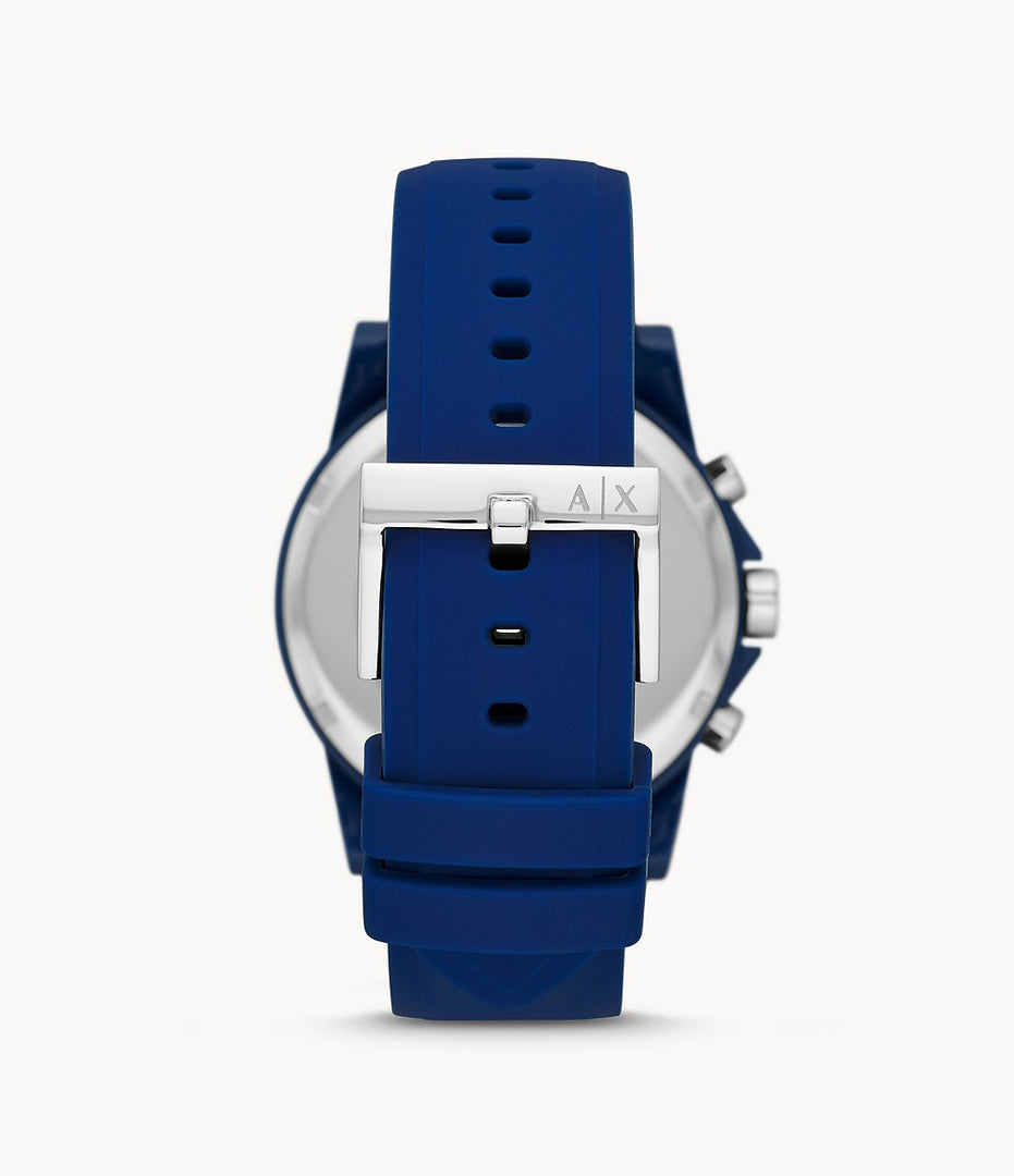 Armani Exchange AX1327 Chronograph Dial Blue Silicone Strap Men's Watch - mzwatcheslk srilanka