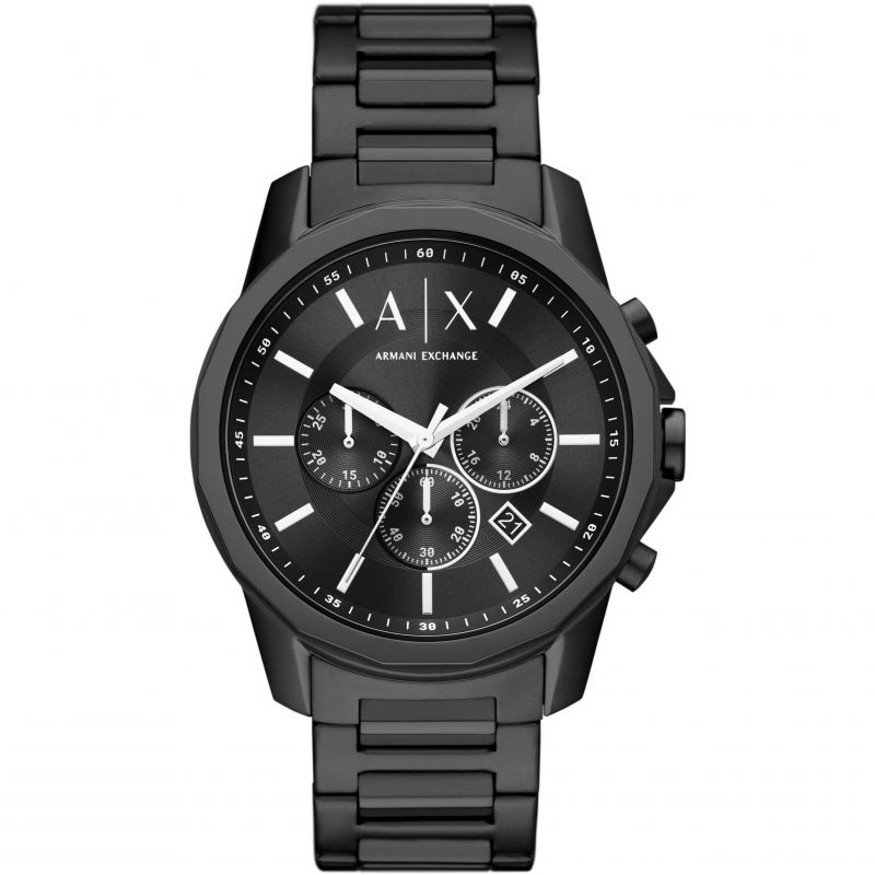 Armani Exchange AX1722 Chronograph Dial Black Stainless Steel Bracelet Men's Watch - mzwatcheslk srilanka