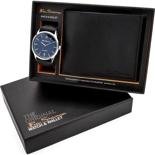 Ben Sherman BS120G Watch Gift Set Black Strap Mens Watch - mzwatcheslk srilanka