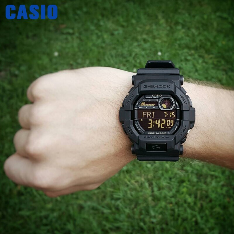 Casio G-Shock GD-350-1BER Vibrating 5 Alarm Black Yellow Men's Watch - mzwatcheslk srilanka