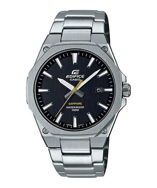 Casio Edifice EFR-S108D-1A Slim Line Black Dial Quartz Men's Watch - mzwatcheslk srilanka