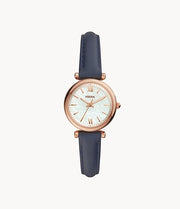 Fossil Carlie ES4502 Mother-of-Pearl Dial Blue Leather Strap  Women's Watch(AVAILABLE ONLINE) - mzwatcheslk srilanka