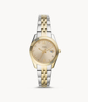 Fossil ES4949  Scarlette Mini Gold Dial Two Tone Stainless Steel Bracelet Women's Watch - mzwatcheslk srilanka