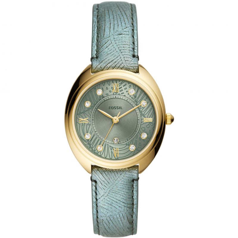 Fossil Gabby Leather Green Dial Quartz ES5163 Women's Watch - mzwatcheslk srilanka