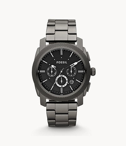 Fossil FS4662 Machine Smoke Chronograph Dial Gun Metal Stainless Steel Bracelet Men's Watch - mzwatcheslk srilanka