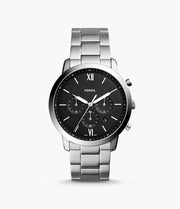Fossil  FS5384  Neutra Black Chronograph Dial Stainless Steel Bracelet Men's Watch - mzwatcheslk srilanka