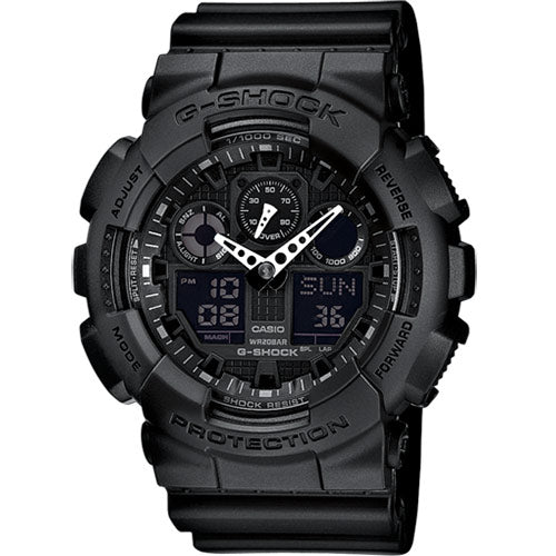 Casio G-Shock Chronograph Alarm Black GA-100-1A1ER Men's Watch - mzwatcheslk srilanka