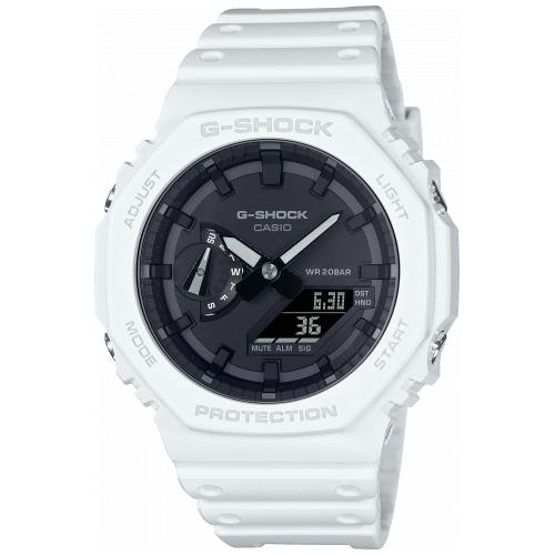 Casio G-Shock  GA-2100-7AER Octagon Series White Carbon Core Guard Men's Watch - mzwatcheslk srilanka