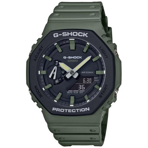 Casio G-Shock GA-2110SU-3AER  Carbon Core Green Rubber Strap Digital Display Men's Watch - mzwatcheslk srilanka